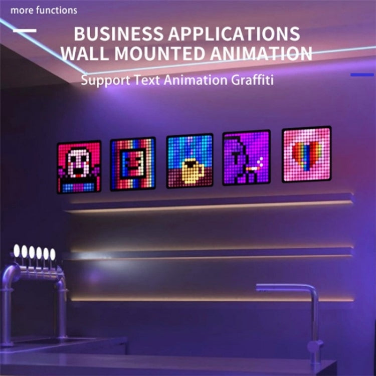 ID32 Advertising Desktop Dynamic Alarm Clock Pixel Screen Display IDM Art Cyberpunk Style Cartoon Screen