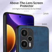 For Xiaomi Poco F5 Retro Skin-feel Ring Card Wallet Phone Case(Blue)