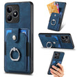 For Realme C53 4G Retro Skin-feel Ring Multi-card Wallet Phone Case(Blue) - Realme Cases by PMC TechLife | Online Shopping South Africa | PMC TechLife | Buy Now Pay Later Mobicred