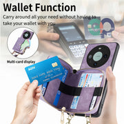 For Huawei Mate 60 Pro Crossbody Multi-function Zipper Wallet Phone Case(Purple)