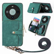 For Huawei Mate 60 Pro Crossbody Multi-function Zipper Wallet Phone Case(Green) - Huawei Cases by PMC TechLife | Online Shopping South Africa | PMC TechLife | Buy Now Pay Later Mobicred