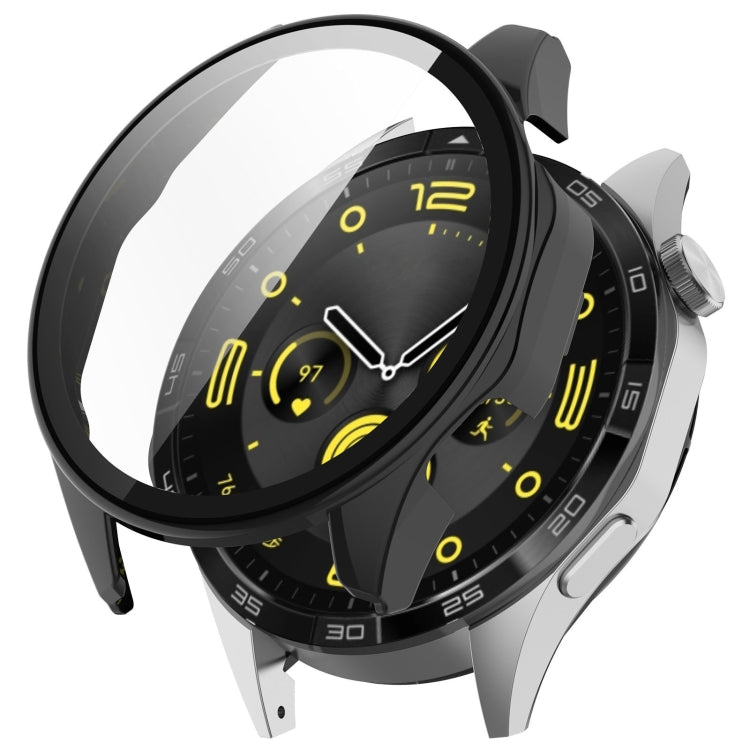For Huawei Watch GT 4 46mm PC + Tempered Film Integrated Watch Protective Case(Black)