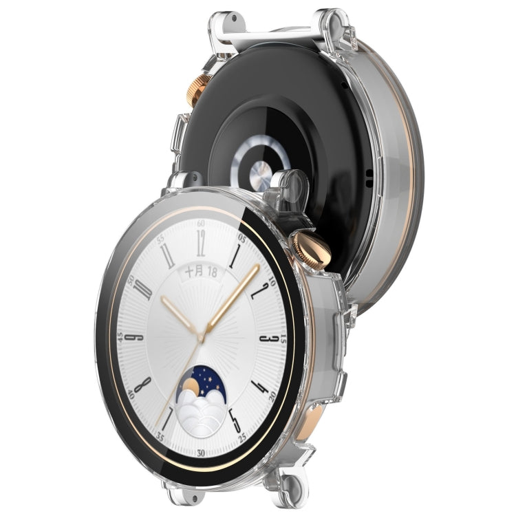 For Huawei Watch GT 4 41mm PC + Tempered Film Integrated Watch Protective Case(Black)