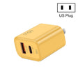 45PQ 45W PD25W + QC3.0 20W USB Fully Compatible Super Fast Charger, US Plug(Yellow) - USB Charger by PMC TechLife | Online Shopping South Africa | PMC TechLife