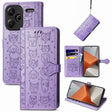 For Xiaomi Redmi Note 13 Pro+ Cat and Dog Embossed Leather Phone Case(Purple) - Note 13 Pro+ Cases by PMC TechLife | Online Shopping South Africa | PMC TechLife