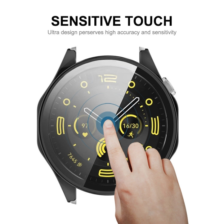 For Huawei Watch GT 4 41mm ENKAY Hat-Prince Full Coverage PC + Tempered Film Integrated Watch Protective Case(Black)