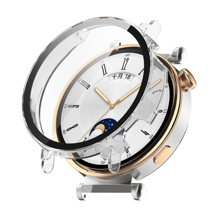 For Huawei Watch GT 4 41mm ENKAY Hat-Prince Full Coverage PC + Tempered Film Integrated Watch Protective Case(Transparent)