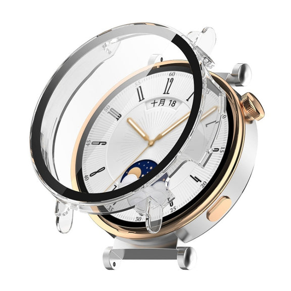 For Huawei Watch GT 4 41mm ENKAY Hat-Prince Full Coverage PC + Tempered Film Integrated Watch Protective Case(Transparent)
