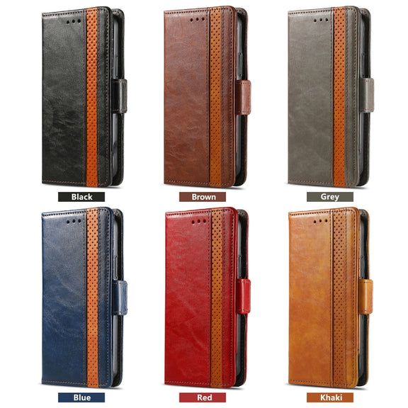 For Realme 12 Pro CaseNeo Splicing Dual Magnetic Buckle Leather Phone Case(Khaki)
