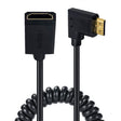 JUNSUNMAY 4K 60Hz Mini HDMI Male to HDMI 2.0V Female Spring Cable, Length:1.8m(Left) - free shipping - PMC TechLife - Order now!