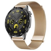 For Huawei Watch GT 4 46mm Milan Daul Magnetic Steel Mesh Watch Band(Rose Gold)