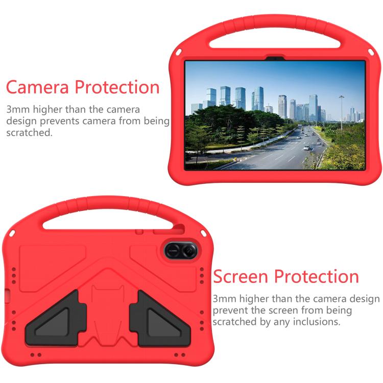 For Honor Pad X8a EVA Shockproof Tablet Case with Holder(Red)