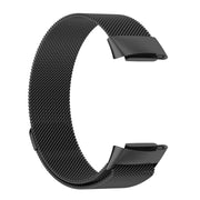 For Fitbit Charge 6 Milan Magnetic Metal Steel Mesh Watch Band(Black)