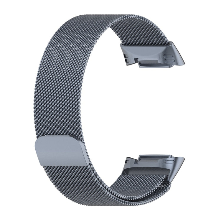For Fitbit Charge 6 Milan Magnetic Metal Steel Mesh Watch Band(Gray)