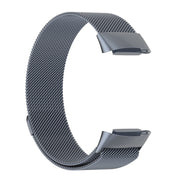 For Fitbit Charge 6 Milan Magnetic Metal Steel Mesh Watch Band(Gray)