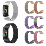 For Fitbit Charge 6 Milan Magnetic Metal Steel Mesh Watch Band(Silver)