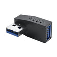 ENKAY USB 3.0 Adapter 90 Degree Angle Male to Female Combo Coupler Extender Connector, Angle:Horizontal Left - USB 3.0 by ENKAY | Online Shopping South Africa | PMC TechLife | Buy Now Pay Later Mobicred