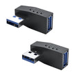 ENKAY USB 3.0 Adapter 90 Degree Angle Male to Female Combo Coupler Extender Connector, Angle:Horizontal Left + Right - USB 3.0 by ENKAY | Online Shopping South Africa | PMC TechLife