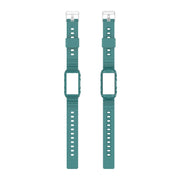 For Fitbit Charge 6 / 5 / 4 / 3 Armor Integrated TPU Watch Band(Pine Green)