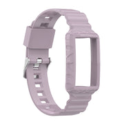 For Fitbit Charge 6 / 5 / 4 / 3 Armor Integrated TPU Watch Band(Light Purple)