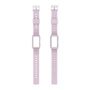 For Fitbit Charge 6 / 5 / 4 / 3 Armor Integrated TPU Watch Band(Light Purple)