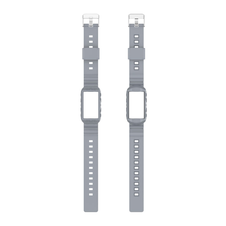For Fitbit Charge 6 / 5 / 4 / 3 Armor Integrated TPU Watch Band(Gray)