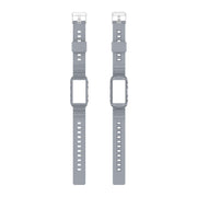 For Fitbit Charge 6 / 5 / 4 / 3 Armor Integrated TPU Watch Band(Gray)