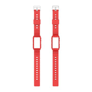 For Fitbit Charge 6 / 5 / 4 / 3 Armor Integrated TPU Watch Band(Red)