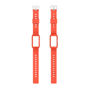 For Fitbit Charge 6 / 5 / 4 / 3 Armor Integrated TPU Watch Band(Orange)