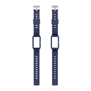 For Fitbit Charge 6 / 5 / 4 / 3 Armor Integrated TPU Watch Band(Navy Blue)