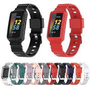 For Fitbit Charge 6 / 5 / 4 / 3 Armor Integrated TPU Watch Band(Black)
