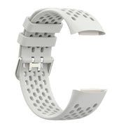 For Fitbit Charge 6 Solid Color Breathable Sports Silicone Watch Band(Starlight Color)