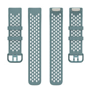 For Fitbit Charge 5 Solid Color Breathable Sports Silicone Watch Band(Blue)