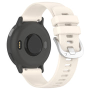 For Garmin Venu SQ2 Liquid Glossy Silver Buckle Silicone Watch Band(Starlight)