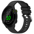 For Garmin Forerunner 158 / 55 Liquid Glossy Silver Buckle Silicone Watch Band(Black) - free shipping - PMC TechLife - Order now!