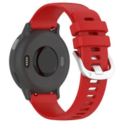 For Garmin Vivomove HR Sport Liquid Glossy Silver Buckle Silicone Watch Band(Red)