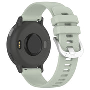 For Garmin Vivomove HR Sport Liquid Glossy Silver Buckle Silicone Watch Band(Green)