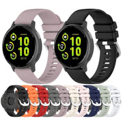 For Garmin Vivoactive 5 Liquid Glossy Silver Buckle Silicone Watch Band(Pink)