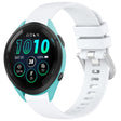 For Garmin Forerunner 265S Liquid Glossy Silver Buckle Silicone Watch Band(White) - free shipping - PMC TechLife - Order now!
