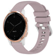 For Garmin Vivoactive 4S Liquid Glossy Silver Buckle Silicone Watch Band(Purple) - free shipping - PMC TechLife - Order now!