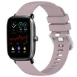 For Amazfit GTS4 Mini 20mm Liquid Glossy Silver Buckle Silicone Watch Band(Purple) - Watch Bands by PMC TechLife | Online Shopping South Africa | PMC TechLife