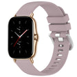 For Amazfit GTS 2e / GTS 2 Mini / GTS 2 20mm Liquid Glossy Silver Buckle Silicone Watch Band(Purple) - Watch Bands by PMC TechLife | Online Shopping South Africa | PMC TechLife