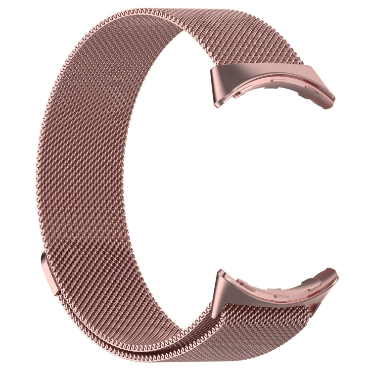 For Google Pixel Watch 2 Milan Magnetic Steel Mesh Watch Band(Pink)