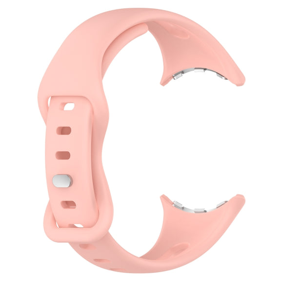 For Google Pixel Watch 2 Small Waist Butterfly Buckle Silicone Watch Band(Pink)