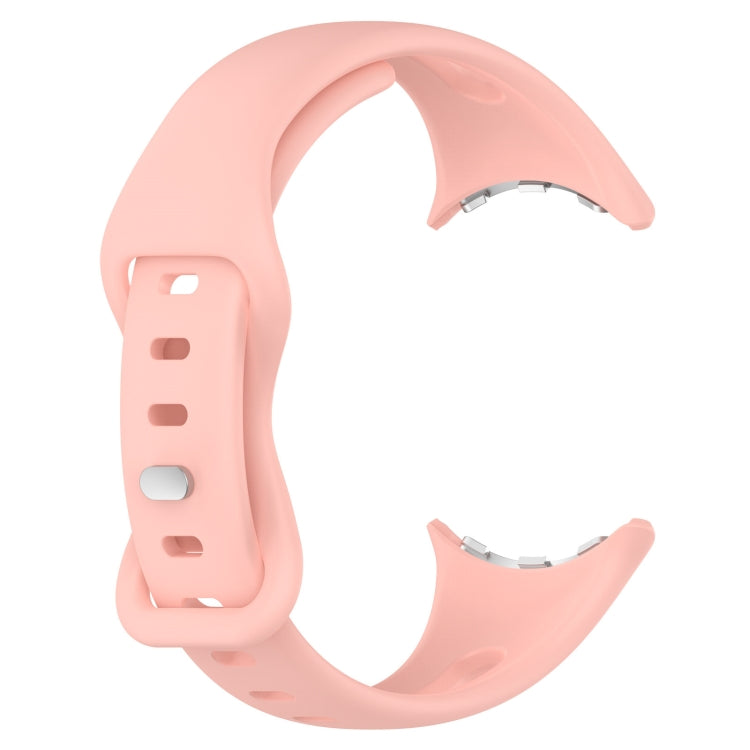 For Google Pixel Watch 2 Small Waist Butterfly Buckle Silicone Watch Band(Pink)