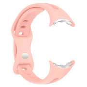 For Google Pixel Watch 2 Small Waist Butterfly Buckle Silicone Watch Band(Pink)