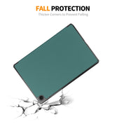 For Samsung Galaxy Tab A9+ 11.0 ENKAY Tri-fold Custer Texture Leather Smart Tablet Case(Black)