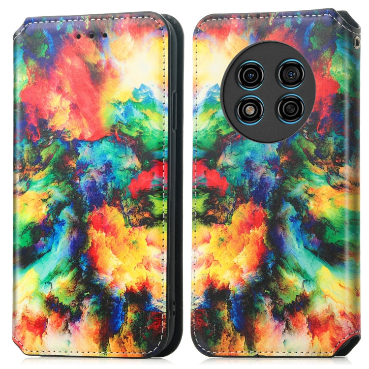 For Ulefone Note 15 CaseNeo Colorful Magnetic Leather Phone Case(Colorful Cloud)