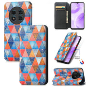For Ulefone Note 15 CaseNeo Colorful Magnetic Leather Phone Case(Rhombus Mandala)