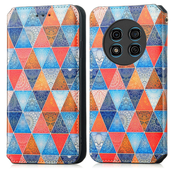 For Ulefone Note 15 CaseNeo Colorful Magnetic Leather Phone Case(Rhombus Mandala)